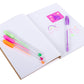 Hot Focus Diy Unicorn Notebook Kit - Decorate Your Own Journal Diary With 4 Scented Gel Pens, Scratch ‘N Sniff Unicorn Stickers And Stencils