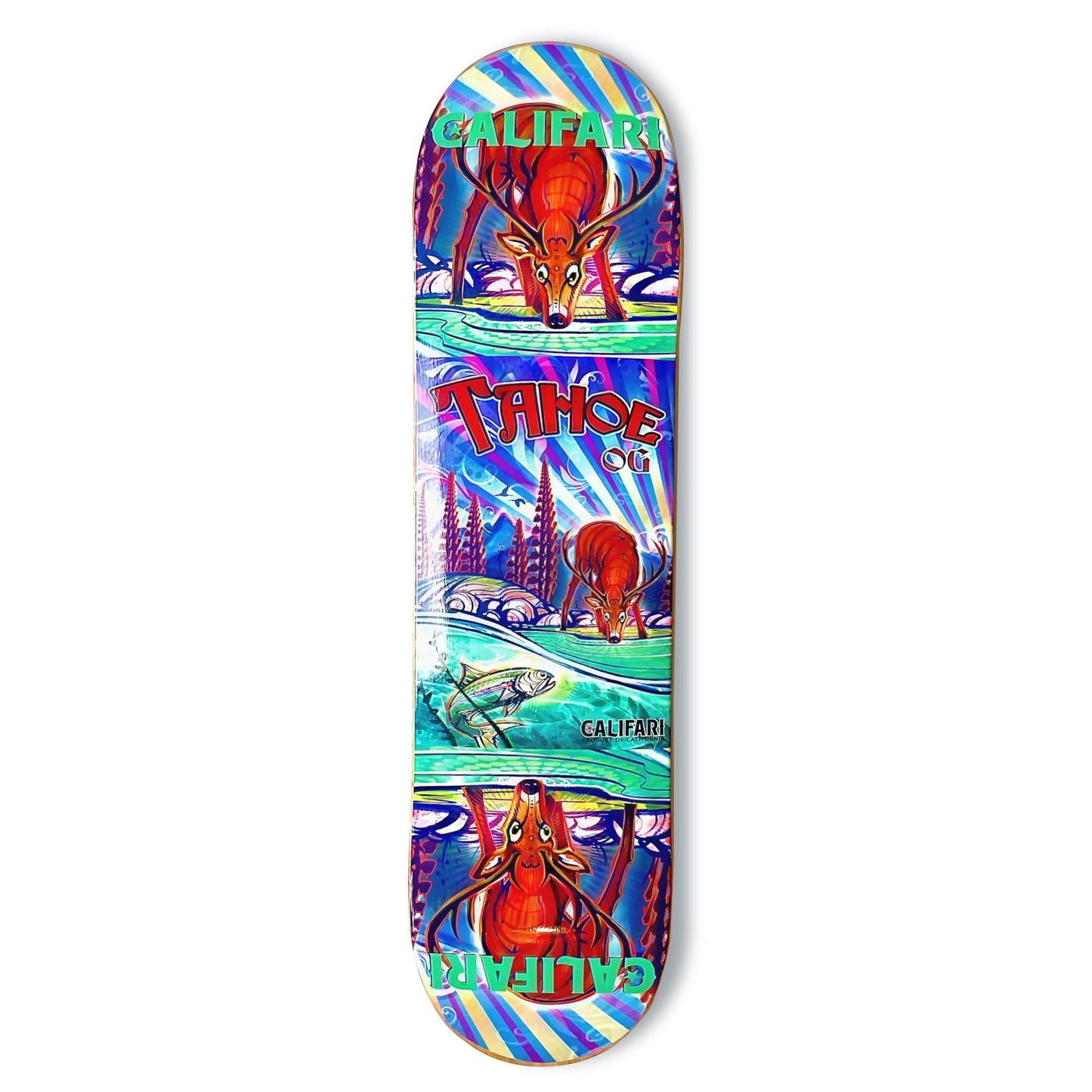 Califari Tahoe OG Skateboard Deck  32 Maplewood Deck Art Decoration  Ready for Wall Mount or Just Add Trucks & Wheels