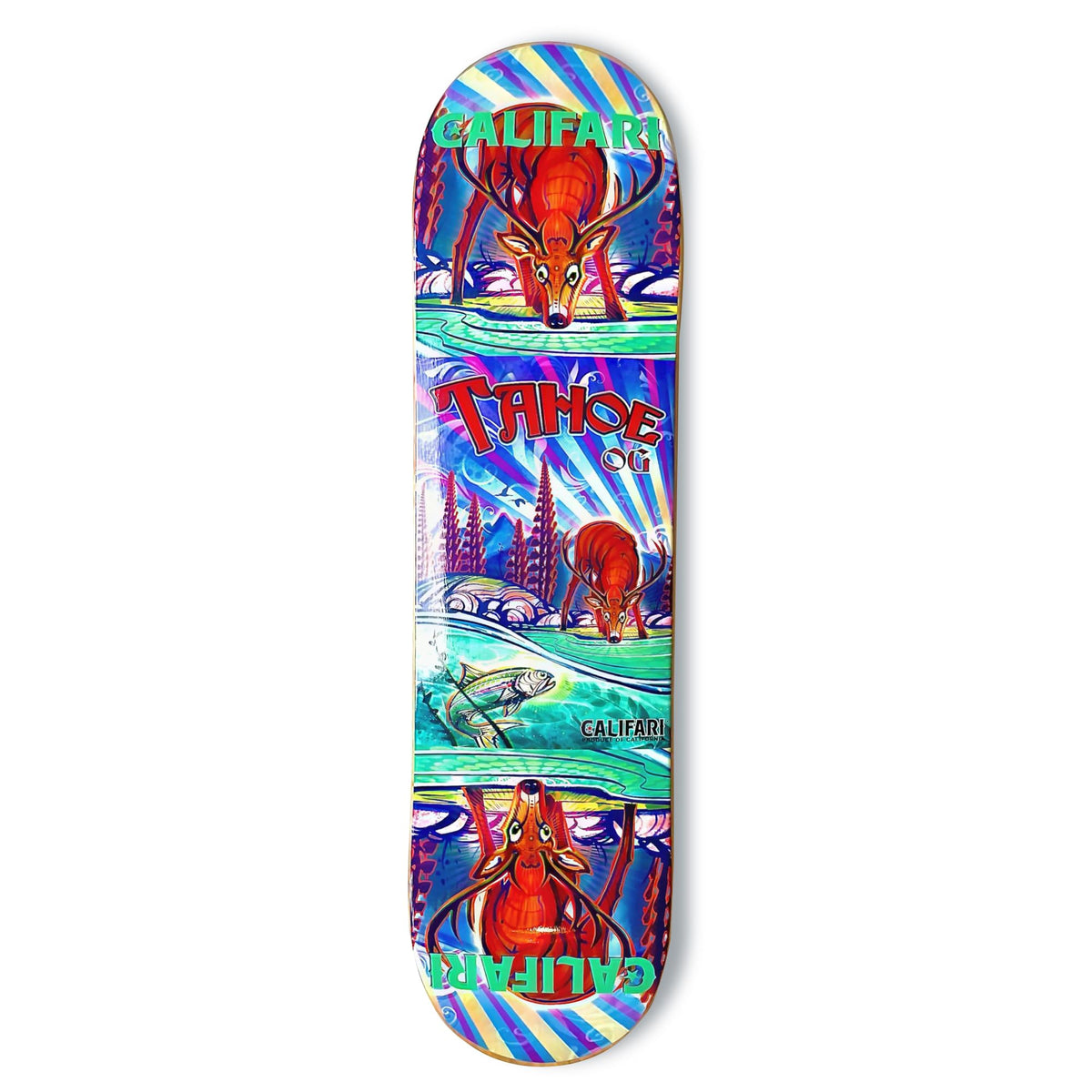 Califari Tahoe OG Skateboard Deck  32 Maplewood Deck Art Decoration  Ready for Wall Mount or Just Add Trucks & Wheels