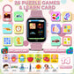 Kids Smart Watch for Girls Age 3-12 with 26 Games Audiobook Learning Cards HD Video Camera Touchscreen Music Player Pedometer Metal Case Kids Watch Toy Birthday Gift with 2 Screen Protector (Pink)