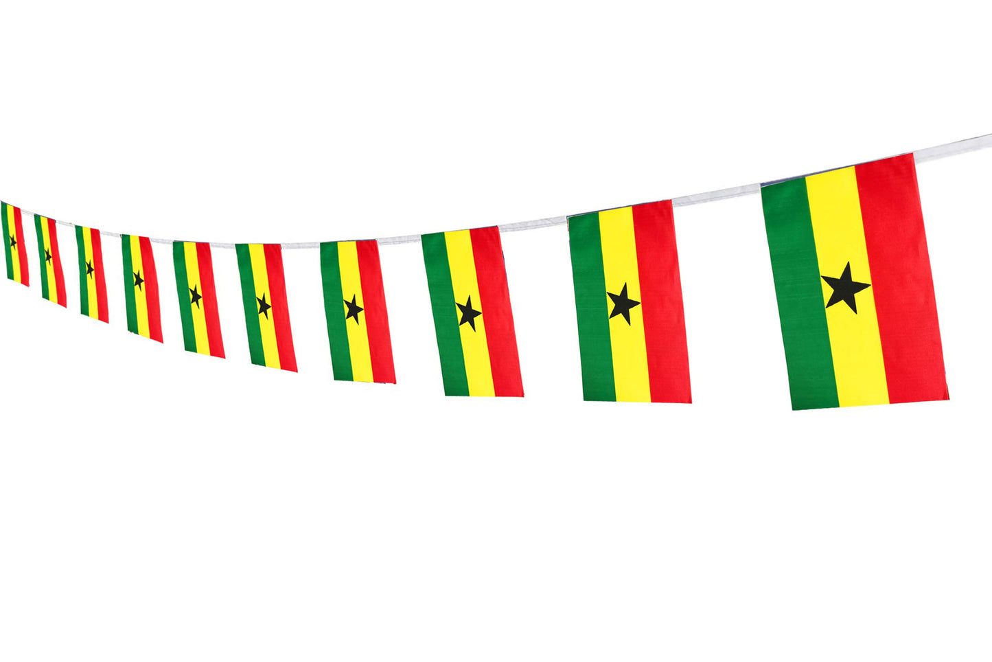 Kind Girl Ghana Flag Ghanaian Flag,100Feet/76Pcs National Country World Pennant Flags Banner,Party Decorations Supplies For Olym