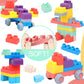 Couomoxa Soft Building Block For Toddler: Large Educational Toys For 6-12 Months And 1-3 Year Old - Stem Soft Rubber Blocks For Preschool Playroom - For Boys And Girls