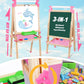 Joyooss Easel For Kids Art Easel Kids Easels For Toddlers,Wooden Kid Easel With Paper Roll - Chalkboard For Kids Adjustable Doub