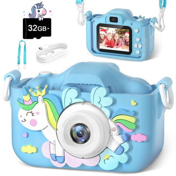 Anesky Kids Camera, Toy Camera For 3 4 5 6 7 8 9 10 11 12 Year Old Girls/Boys, Kids Digital Camera For Toddler With Video, Selfi