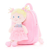 Onetoo Toddler Backpack Kids Backpacks With Soft Light Baby Dolls In Pink Polka Dots Dress 9.5'