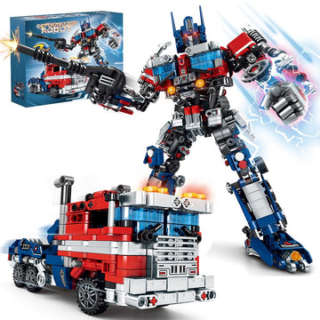 Mesiondy Transform Robot Building Toy Set, Construction Educational Stem Toys,Transforming Robot Building Kit, Blocks Toys For A