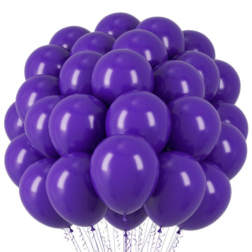 Voircoloria Dark Purple Balloons, 66Pack 12Inch Deep Purple Latex Party Balloons For Halloween, Graduation, Wedding, Birthday, B