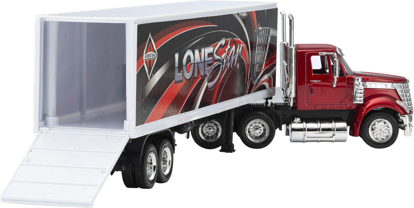 Wheel Master International Lonestar Tractor Trailer Play Toy Truck - Multicolor Metal, Realistic Design with Openable Doors for Kids