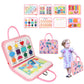 Tunjilool Busy Board Montessori Toys For Toddler Sensory Toys Quiet Book, 8 In 1 Sensory Activity Board For Montessori & Educati