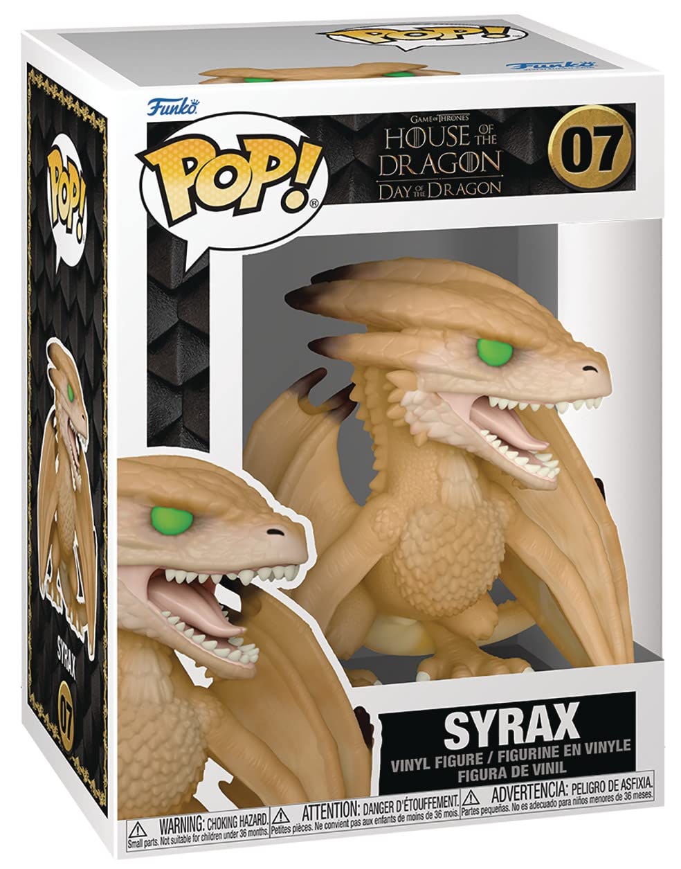 Pop House Of Dragon - Syrax Funko Vinyl Figure (Bundled With Compatible Box Protector Case), Multicolored, 3.75 Inches
