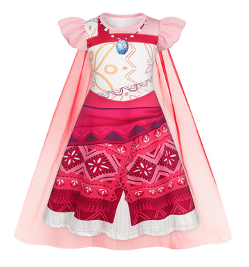WonderBabe Adventure Outfits with Cape Princess Dress Up Clothes for Little Girls Role Play Costume Princess Cosplay Christmas B