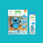 Glo Pals X Sesame Street Cookie Monster Water-Activated Bath Toy With 6 Reusable Light-Up Cubes For Sensory Play