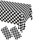 Wnink 2 Pack Black And White Checkered Disposable Tablecloth Race Car Theme Party Table Cloth, Black Checkered Tablecloth For Ra