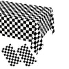 Wnink 2 Pack Black And White Checkered Disposable Tablecloth Race Car Theme Party Table Cloth, Black Checkered Tablecloth For Ra