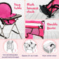 Pink Baby Doll Accessories Set - 3 In 1 Baby Doll Furniture Set With Baby Doll High Chair, Baby Doll Crib, Baby Doll Bouncer Seat, Baby Doll Bed Set For 18” Doll - Play Baby Doll Toys For 18' Dolls