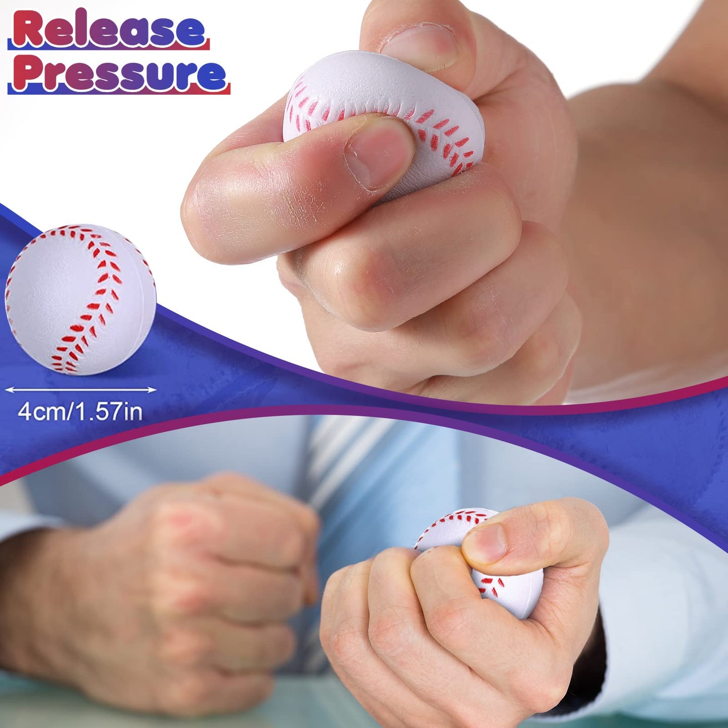 Mtlee Baseball Party Favors - 36 Pieces Set Includes 12 Paper Bags, 12 Silicone Bracelets, 12 Mini Foam Baseballs