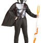 Star Wars The Mandalorian Official Youth Halloween Costume - Printed Jumpsuit with Plastic Mask (L) Brown