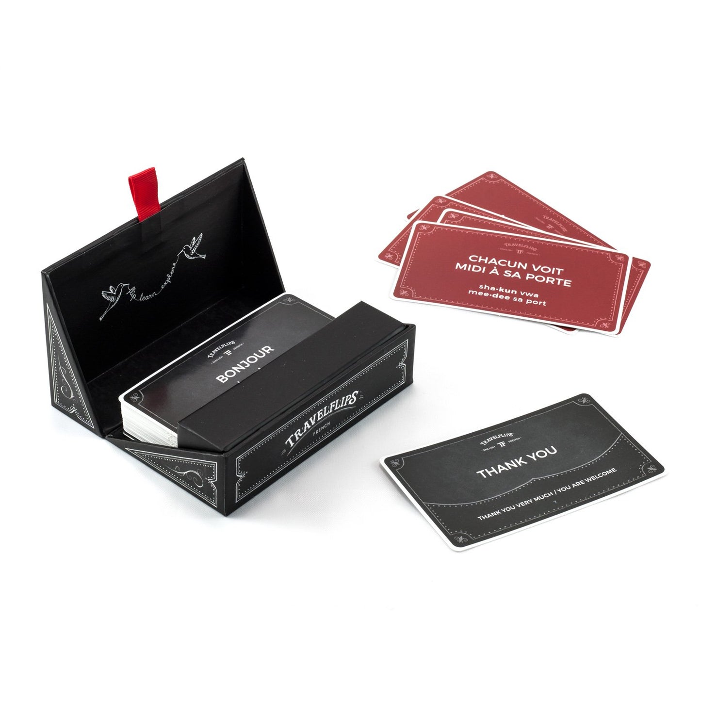 French Flash Cards - Learn French Language Vocabulary Words And Phrases - Easy French For Beginners - Gift For Travelers, Kids,