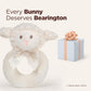 Bearington Collection Baby Lamby, 5.5 Inch Cream Lamb Plush Stuffed Animal, Soft Baby Rattles And Plush Rings
