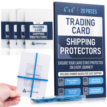 enhanced Bundle Trading Card Shipping Protector with Rubber Bands | Graded Cards Protectors  Sports Trading Card Shipping Supplies Packaging  TCG Baseball Cards Shippings Shield.