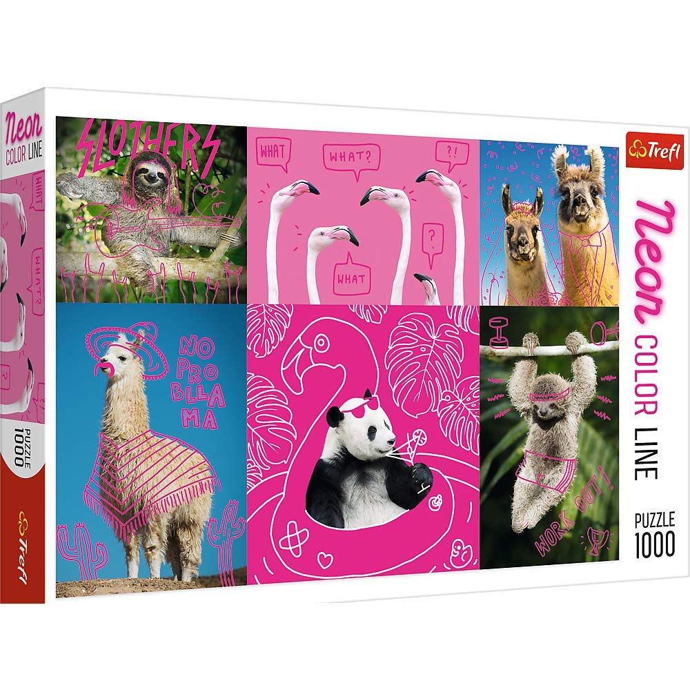 Trefl 1000 Piece Jigsaw Puzzle Crazy Animals  Multicolor