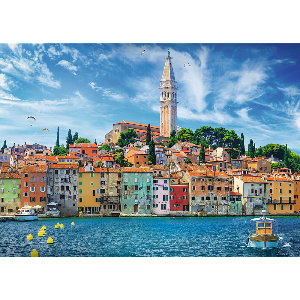 Trefl Rovinj, Croatia 2000 Piece Jigsaw Puzzle Red 19'X13' Print, Diy Puzzle, Creative Fun, Classic Puzzle For Adults And Children From 15 Years Old