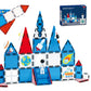 MENYORD Space Exploration Magnetic Tiles (39PCS) STEM Building Set with Rocket & Astronaut Preschool Learning Building Set for Ages 3-8  for Boys Girls (Satellite  Spaceship)