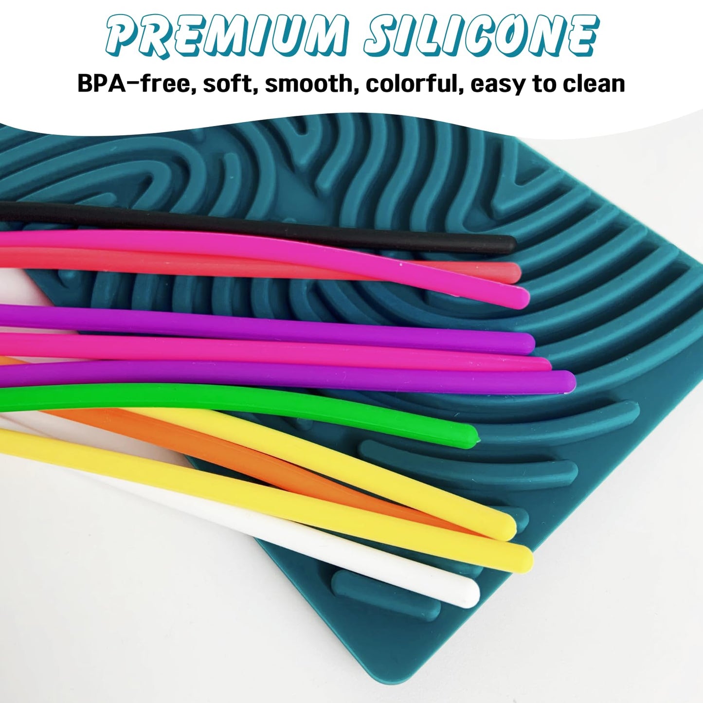 Sensory Activity Board, Double Side Silicone Fidget Sensory Toy For For Kids Calming, Stress, Anxiety, Adhd & Autism With 15 Str