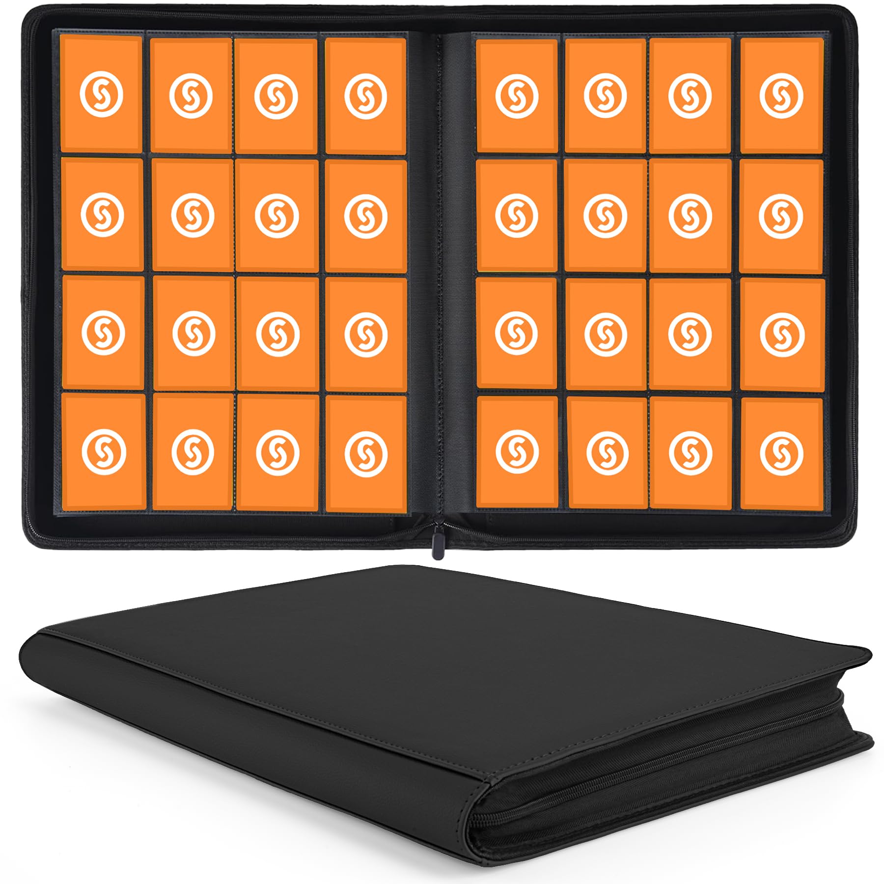 1000+ Pockets Trading Card Binder  enhanced 16 Pocket Card Binder  Ringless Side Loading Collection Album Holder Folders for MTG  TCG  Game Cards & Sports Cards (Black)