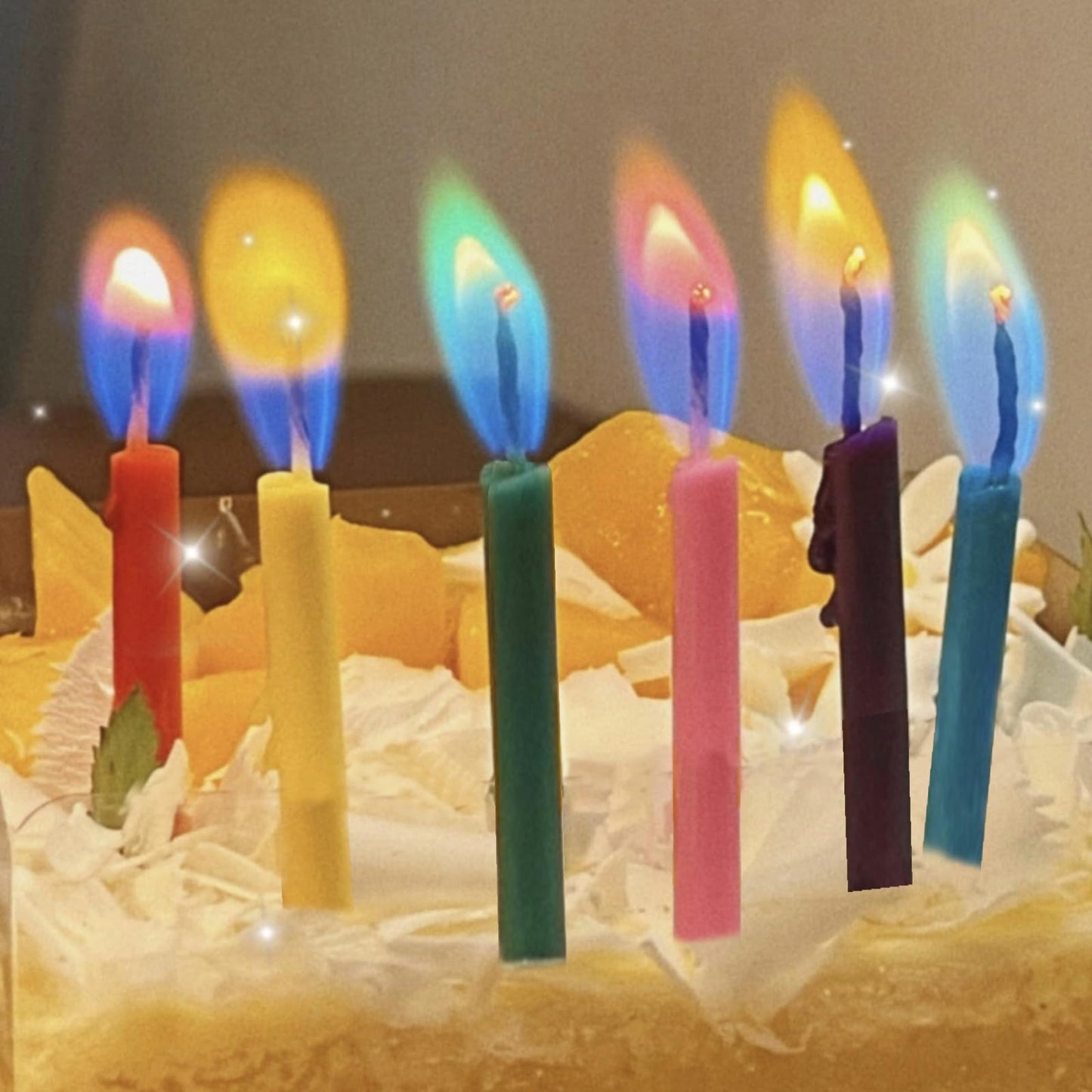 Birthday Cake Candles Happy Birthday Candles Colorful Candles Holders Included (24pcs)