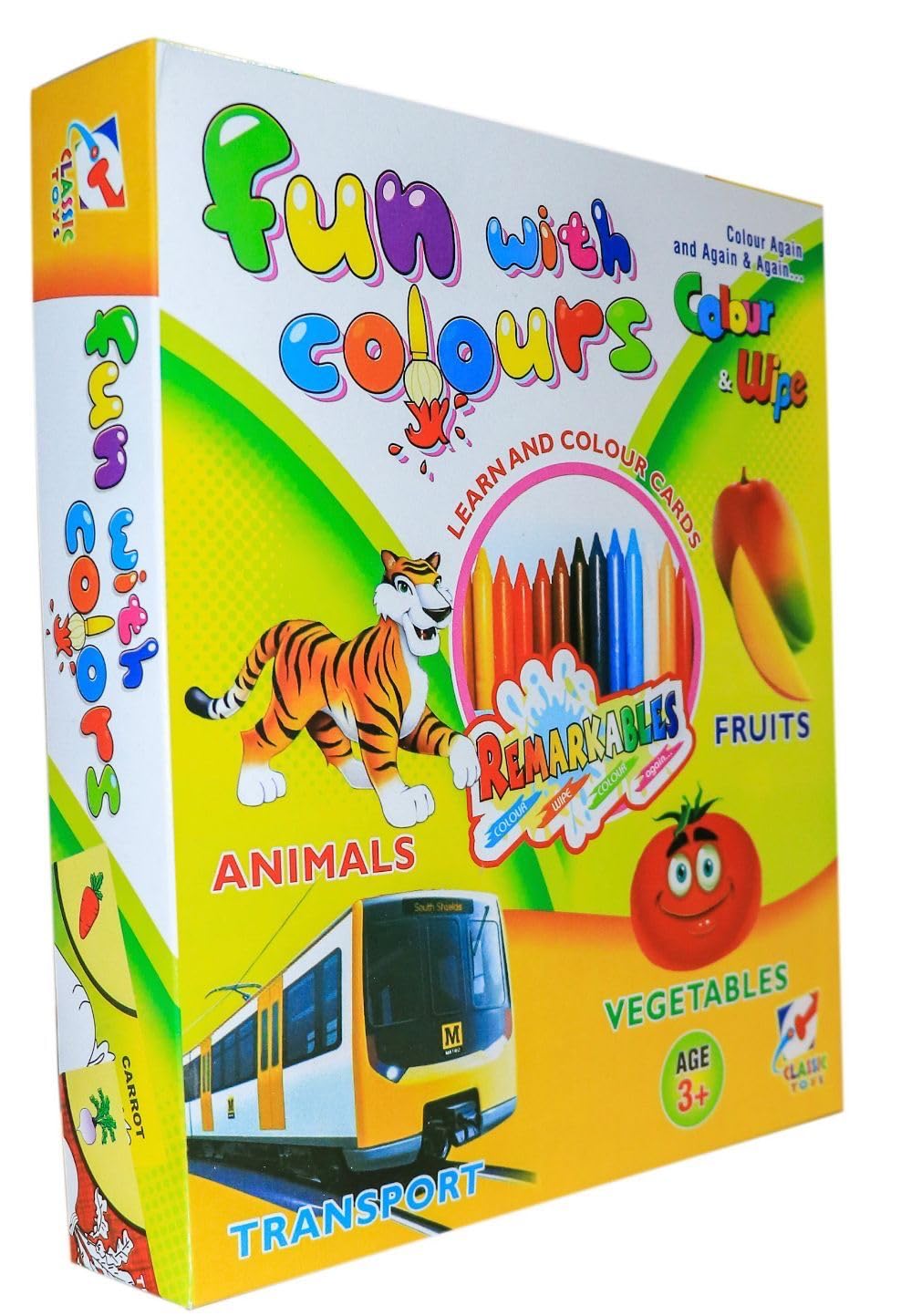 TOYSHOYE Fun with Colours| for Kids Colouring Games Art Craft | Board Games Colouring Sheets & Mandala Art Craft Board Kit with 