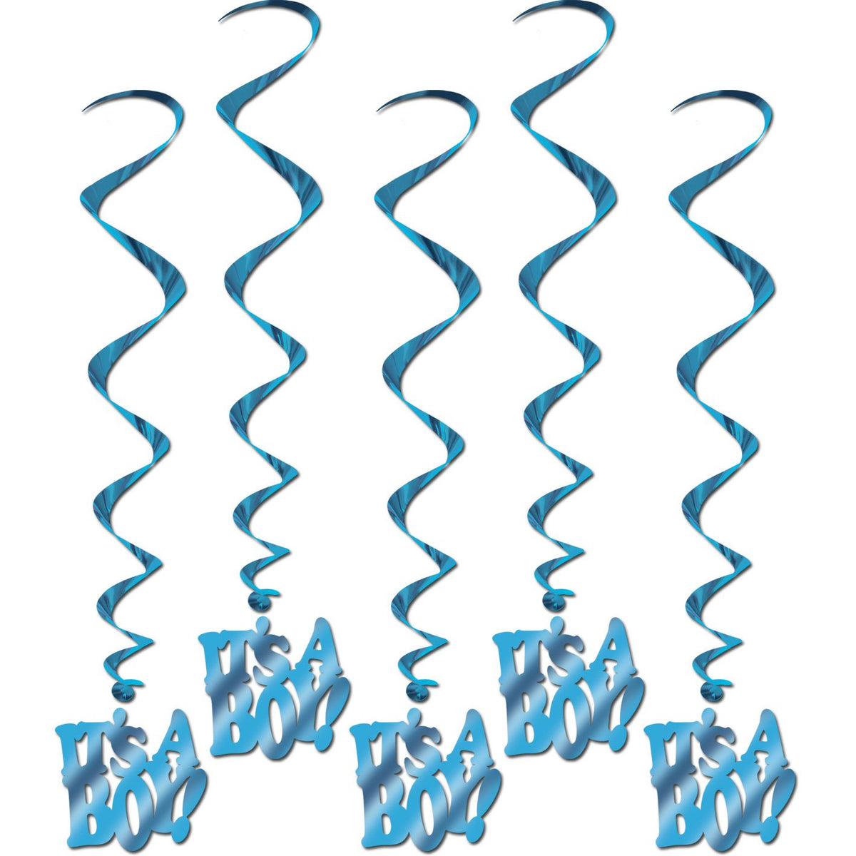 Its a Boy Hanging 36Inch Whirls 5 Per Pack