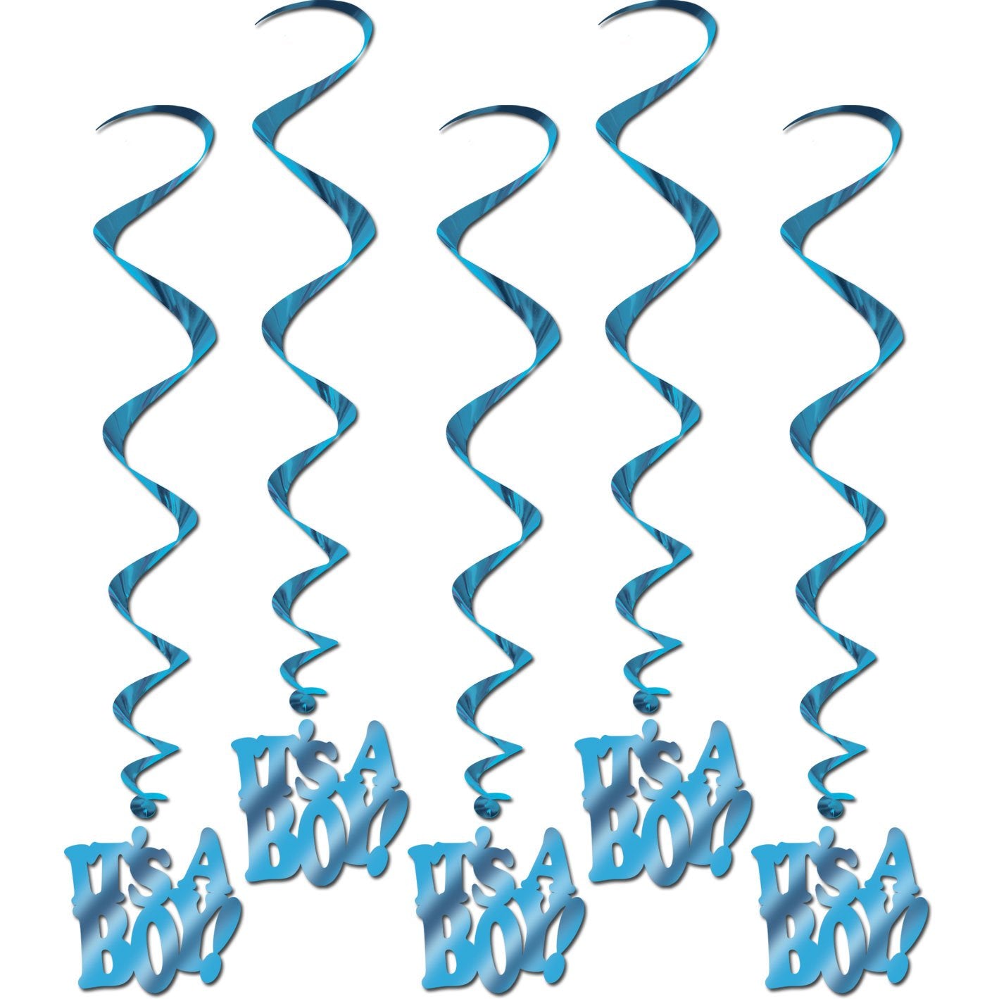 Its a Boy Hanging 36Inch Whirls 5 Per Pack