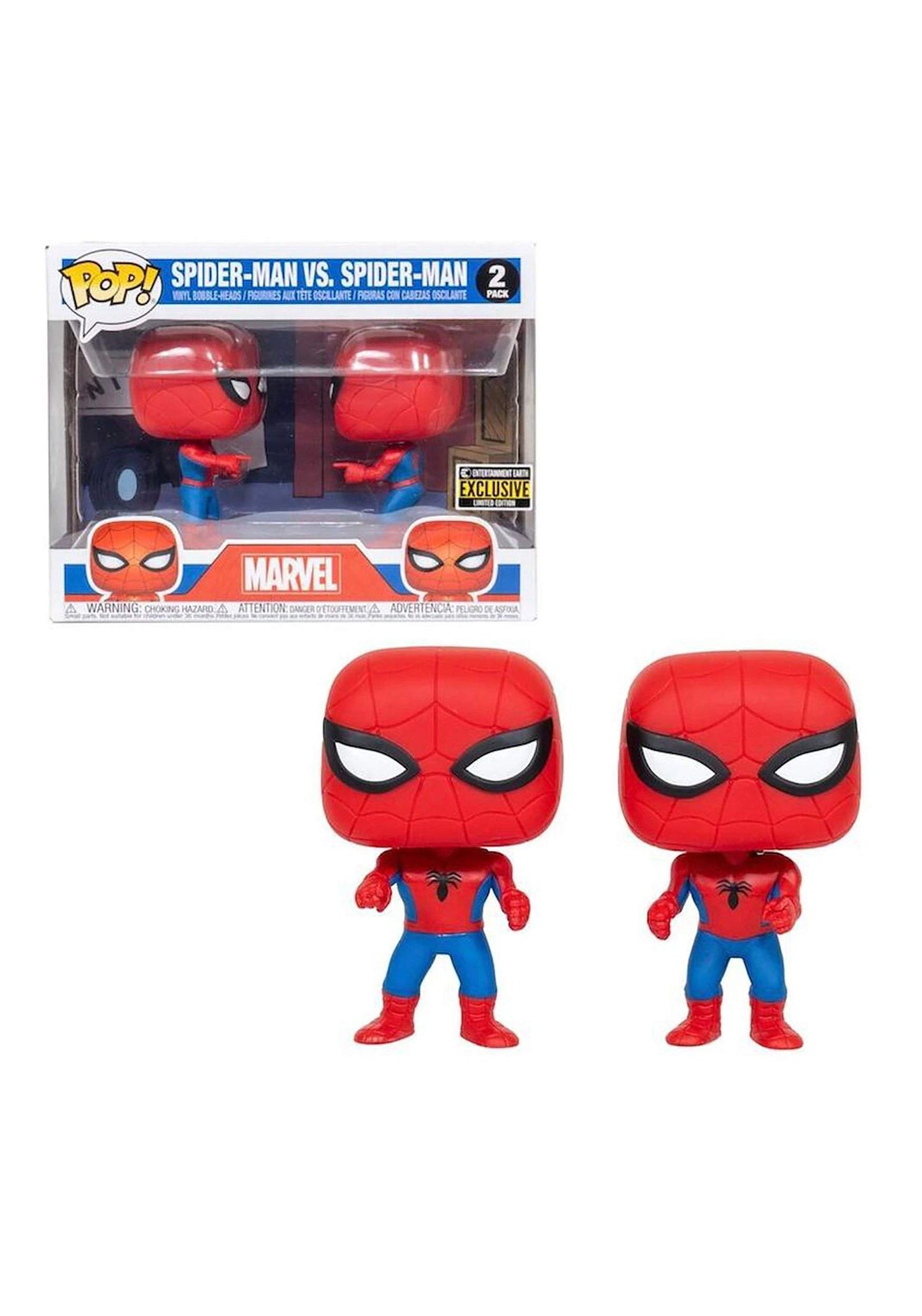Funko Spider-Man Imposter 2-Pack Pop! Vinyl Figures – Red/Blue – Entertainment Earth Exclusive – Model 48293