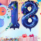 40Inch Navy Blue Number 18 Balloons Self-Sealing Balloon 18 Numbers For Birthday Party Decorations And Anniversary Party Decor (
