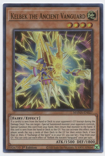 Kelbek The Ancient Vanguard - Mama-En027 - Ultra Rare - 1St Edition