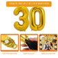 30Th Birthday Decorations For Him, 30 Birthday Decorations With 40 Inch Gold 30 Number Balloons, Cheers To 30 Years Banner,Fring