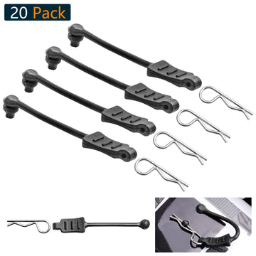 20pcs HobbyPark Universal 1/16 1/18 RC Car Body Clips and Pull Tabs Retainer Small R Pins for SCX24 TRX4M RC Vehicles Truck Bugg