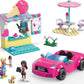 Mega Barbie Car Building Toys Playset, Convertible & Ice Cream Stand With 225 Pieces, 2 Micro-Dolls And Accessories, Pink,