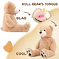 Morismos Big Teddy Bear 4 Feet Stuffed Animal For Girlfriend,Large Teddy Bear For Valentine, 47 Inch Stuffed Bear Baby Shower,Li