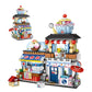 Elaicree Japanese Street View Ice Drink Shop Mini Building Blocks, Moc Creative Diy Simulation Architecture, 668 Pcs Mini Simulation Architecture Construction Toy