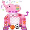 Kizzyea Toddler Basketball Hoop & Soccer Goal Sports Toys For 1 2 3 Years Old Girls Boys, Interactive Musical Toys, Montessori Toys, Christmas Birthday Gifts For Baby Kids Age 12-18 Months