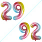 Goer Number 29 Balloons For 29Th Birthday Party Decorations,42 Inch Jumbo Foil Helium 92 Balloons For 92Nd Birthday Party Decoration (Rainbow)