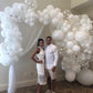 Bonropin White Balloon Garland Arch Kit - 110Pcs Matte Latex Balloons in 5/10/12/18 Inch Sizes - Perfect for Baby Showers, Birthdays, Weddings