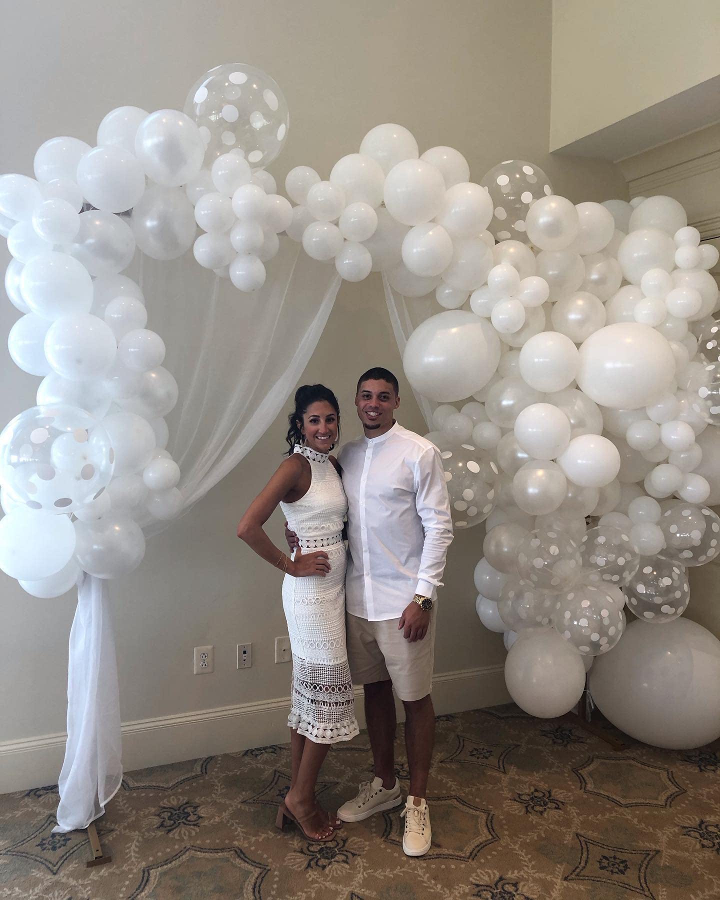 Bonropin White Balloon Garland Arch Kit - 110Pcs Matte Latex Balloons in 5/10/12/18 Inch Sizes - Perfect for Baby Showers, Birthdays, Weddings
