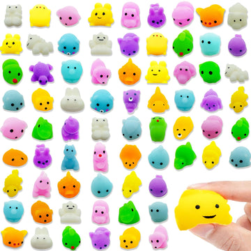 150 Pcs Squishy Toys Mochi Squishy Fidget Toys Kawaii Squishies Stress Relief Toys Party Favors Kids 4- 8 8-12 Claw Machine Priz