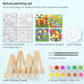 Arteza Kids Nature Painting Kit, 4 Canvases 3 X 3 Inches, 4 Easels, 12 Acrylic Paints, 2 Paint Brushes, 1 Palette, Kids Activities For Ages 6 And Up