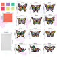 ZEELONA 24 Pack Butterfly Crafts Kit Stained Glass Effect Tissue Paper Suncatchers DIY Spring Ornaments Window Clings Stickers A