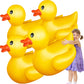 Hungdao 4 Pack 4 Feet Giant Inflatable Duck Huge Large Blow up Duck Pool Float for Kids Summer Beach Swimming Pool Party Decorat
