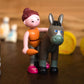 Haba Little Friends Donkey - 3.75' Farm Animal Toy Figure